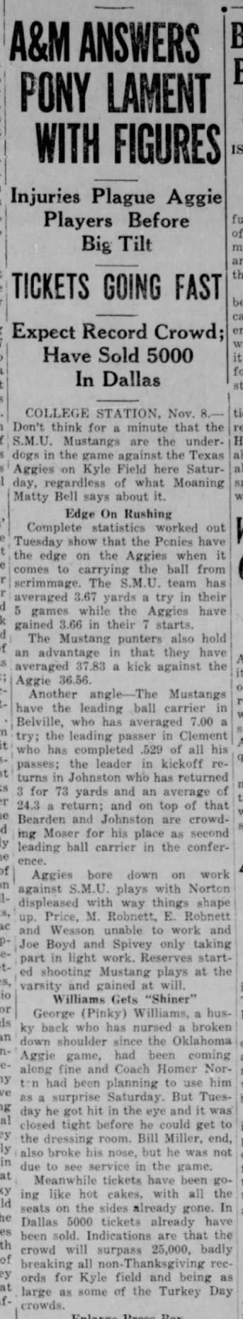 The Eagle Archives: November 8, 1939